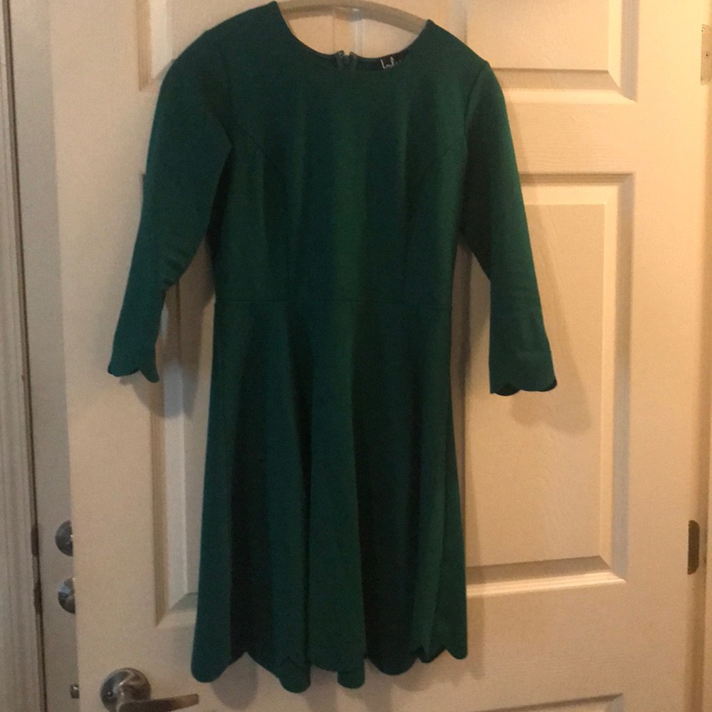 Lulu's Green Long Sleeve Dress - Picture 4 of 8